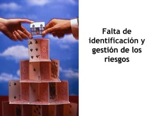 Falta de identificación y  gestión de los riesgos 