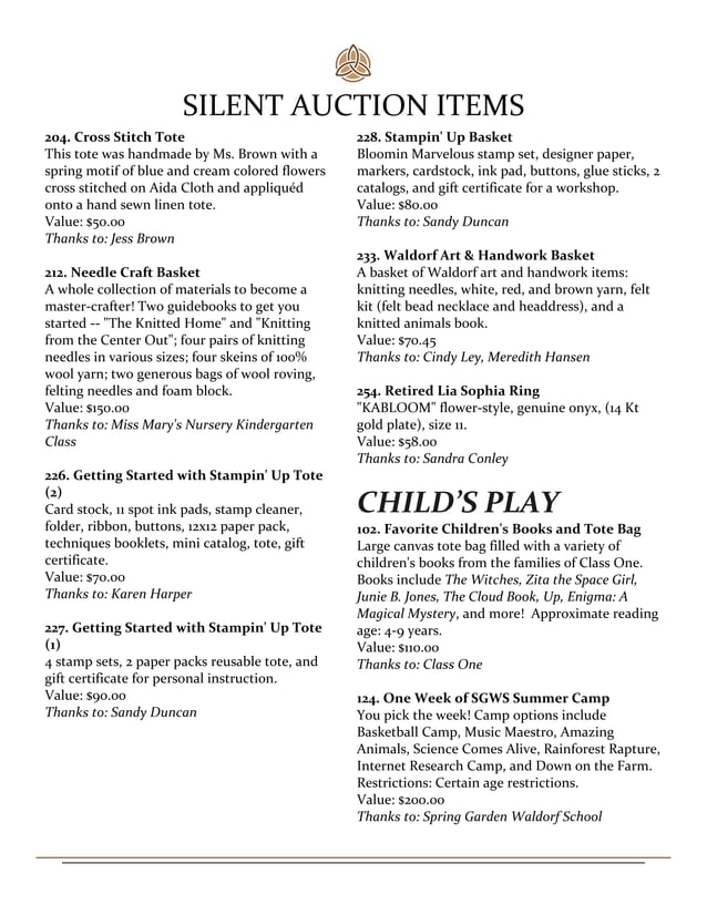 Sgws 2013 auction catalog 4 PDF