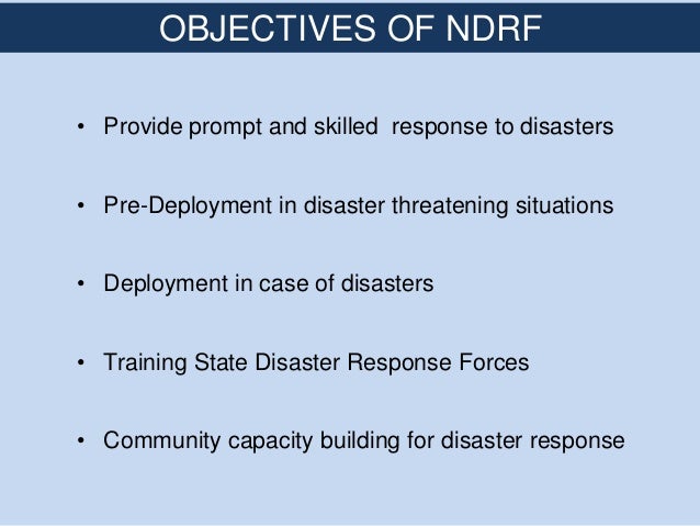 National Disaster Response Force & Civil Defence