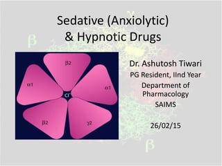 Overview
• Introduction
• Historical Perspectives
• Classification: Sedative / Hypnotics
• Mechanism of action
• Barbitura...