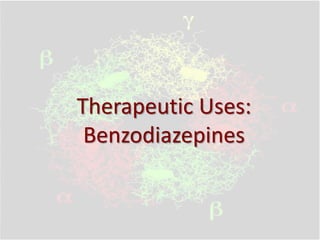 Anxiety disorders
• Benzodiazepines are effective for the treatment of the
anxiety symptoms secondary to
– panic disorder,...