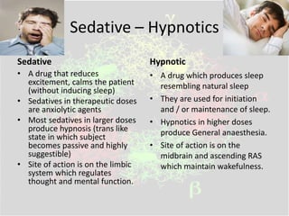 Sedative Hypnotic | PPT