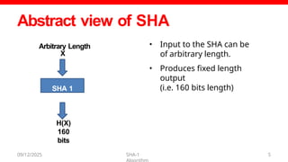 SHA -1 algorithm.pptx gfghncghncfghnfghghh | PPTX