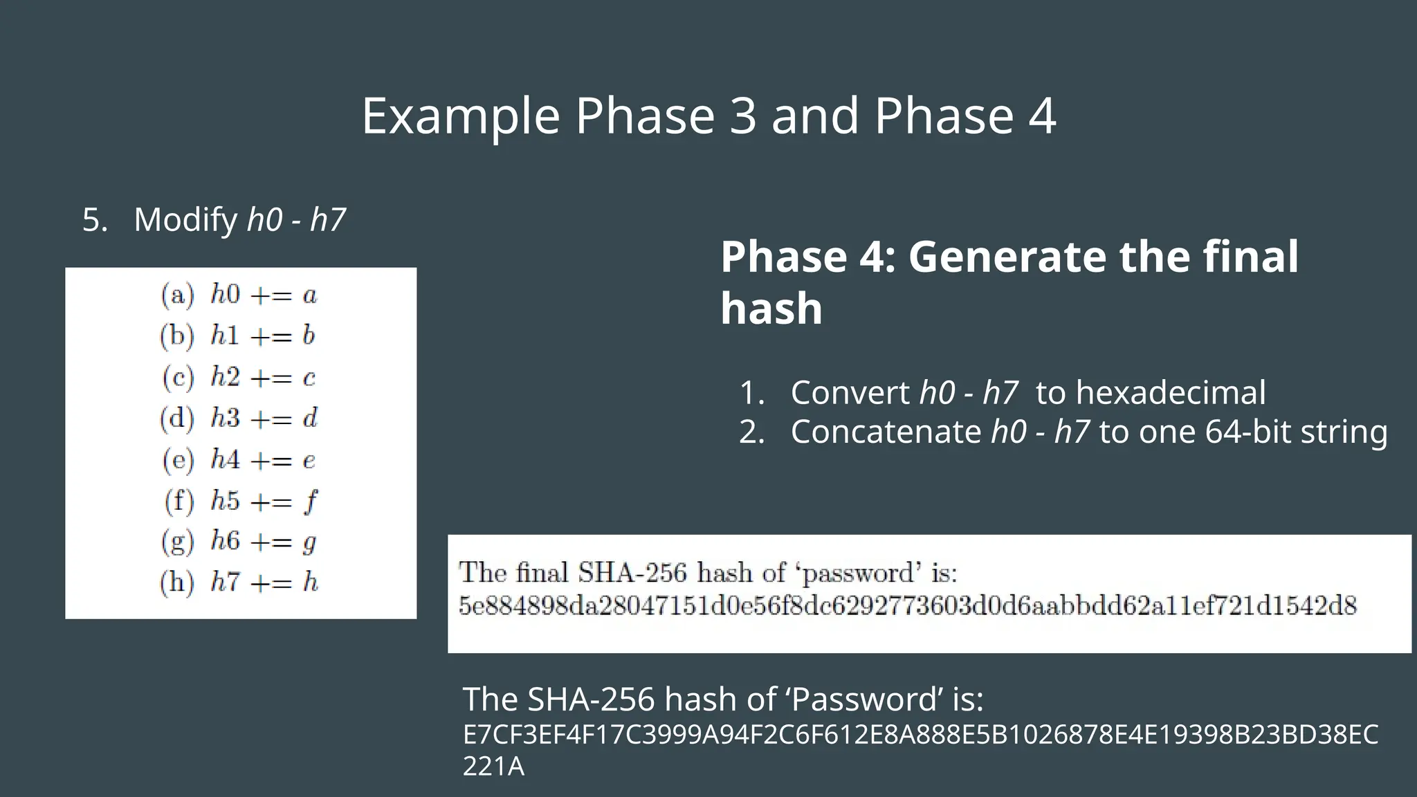 Secure Hash Algorithm (SHA 256) - Detailed Architecture | PPT
