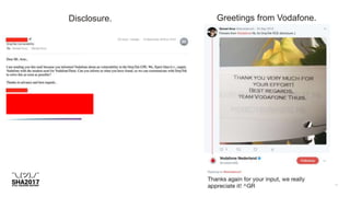Disclosure. Greetings from Vodafone.
 
