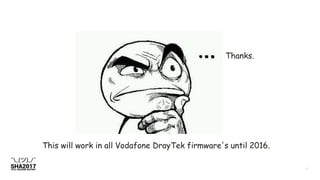 Thanks.
This will work in all Vodafone DrayTek firmware's until 2016.
 