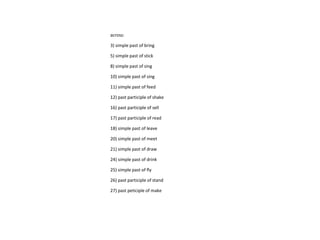 across:

3) simple past of bring

5) simple past of stick

8) simple past of sing

10) simple past of sing

11) simple past of feed

12) past participle of shake

16) past participle of sell

17) past participle of read

18) simple past of leave

20) simple past of meet

21) simple past of draw

24) simple past of drink

25) simple past of fly

26) past participle of stand

27) past peticiple of make
 