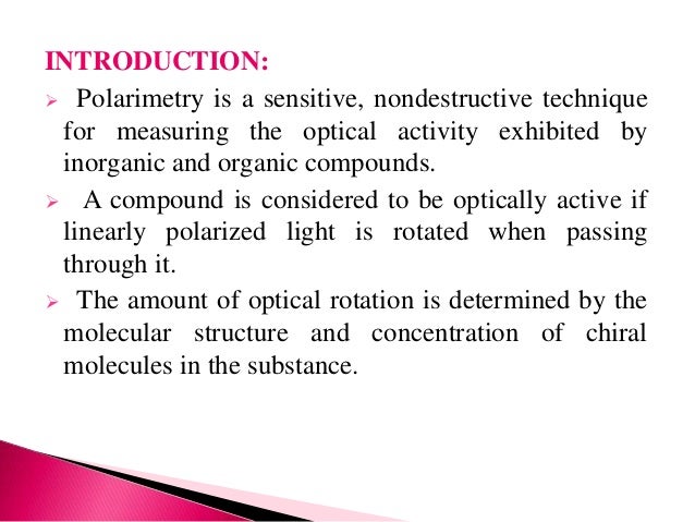 Polarimetry Polarimetry