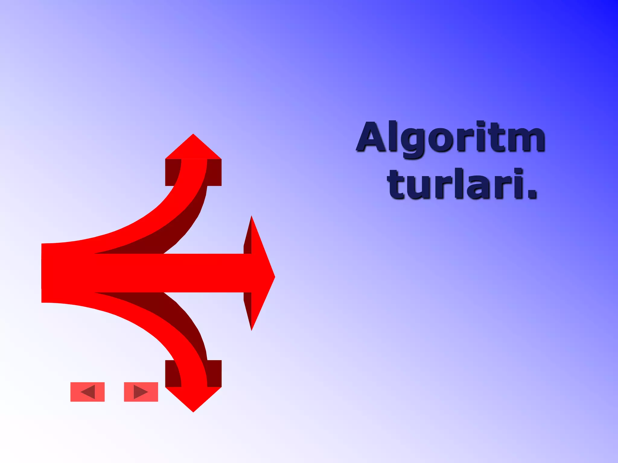 Algoritm
turlari.
 