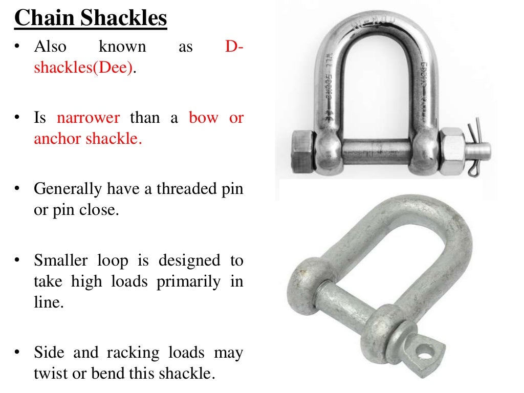 TYPES OF SHACKLES (With Pictures)