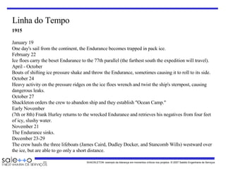 Shackleton Exemplo de Liderança em Momentos Críticos nos Projetos | PPT
