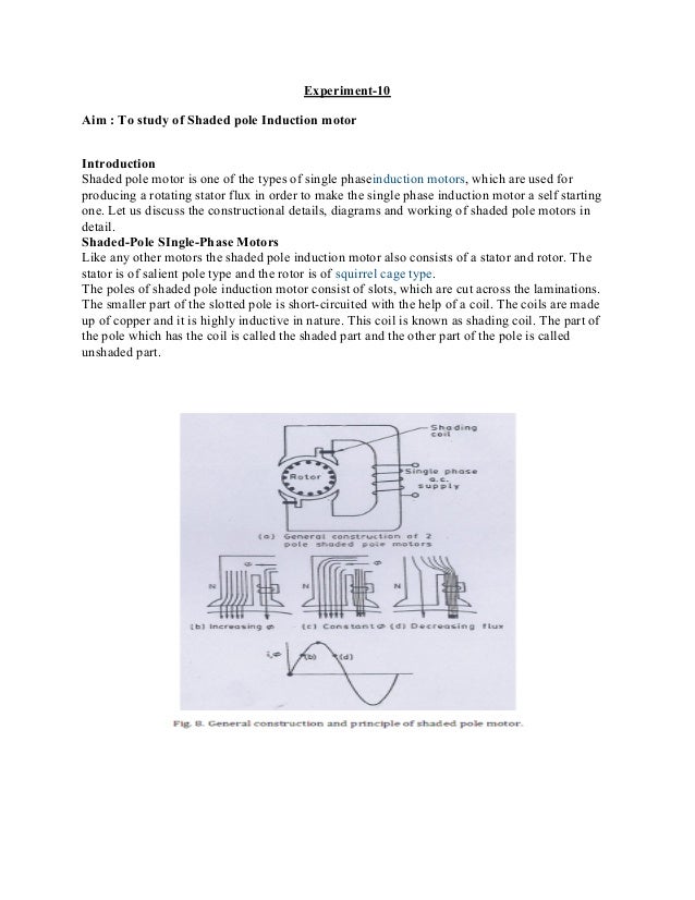 Shaded Pole Induction Motors - Working and Construction