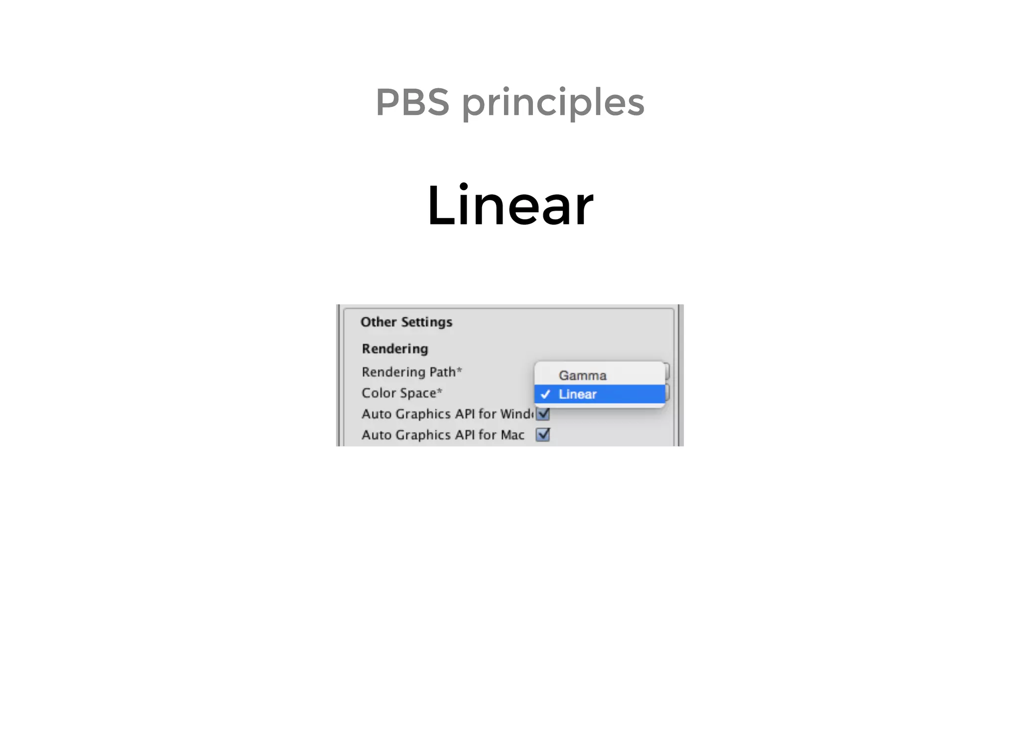 PBS principlesPBS principles
LinearLinear
 