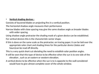 Design of shading devices in building exterior | PPTX