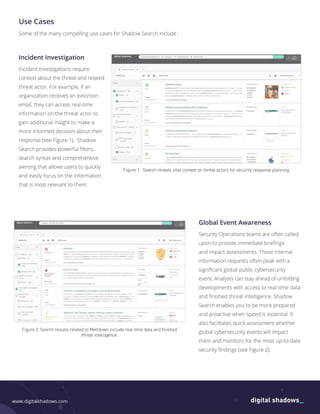 Digital Shadows Shadow Search | PDF