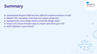 Shadow DOM, CSS and Styling Hooks in LWC what you need to know | PDF