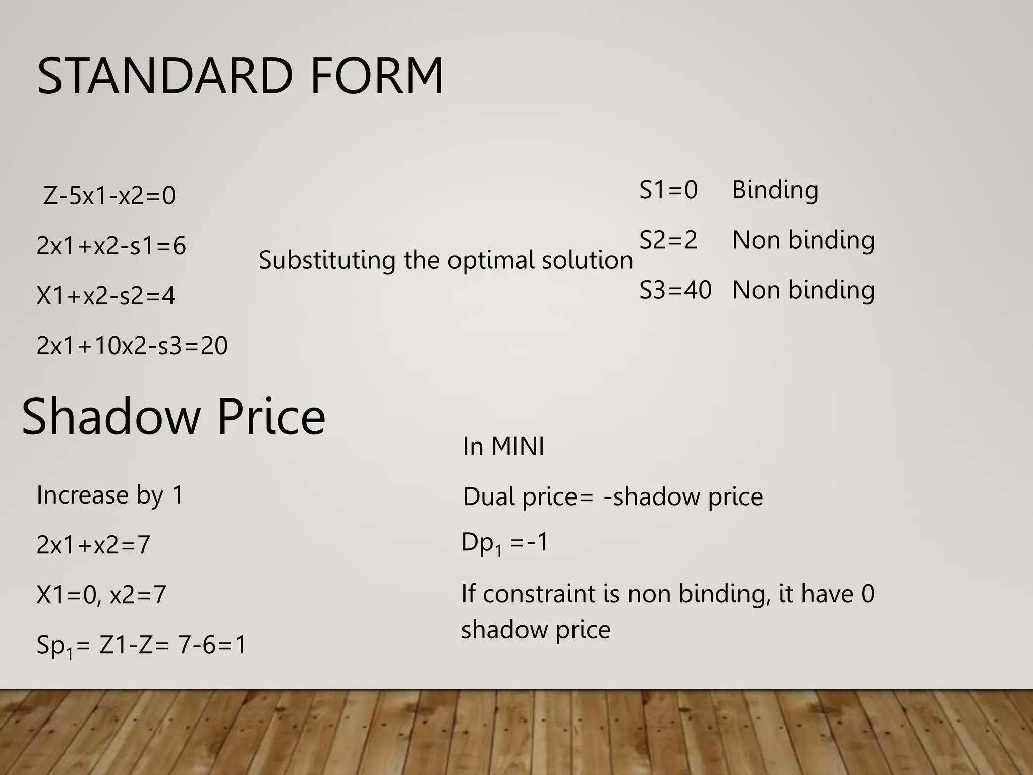 Introduction Shadow Price / Reduced Price | PPTX