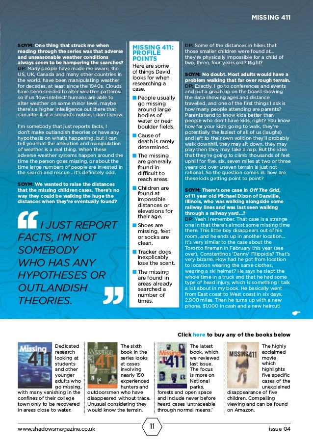 Missing 411 Books In Order Missing 411 Hunters By David