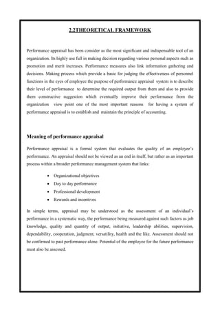 A Study on performance appraisal system and employee benefits of ...
