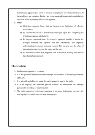 A Study on performance appraisal system and employee benefits of ...