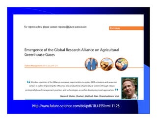 Global Research Alliance for Agricultural Greenhouse Gasses