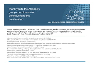 Global Research Alliance for Agricultural Greenhouse Gasses