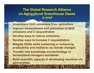Global Research Alliance for Agricultural Greenhouse Gasses