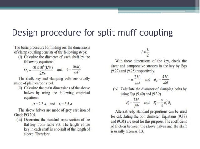 Shaft couplings 2 split muff | PPTX | Physics | Science