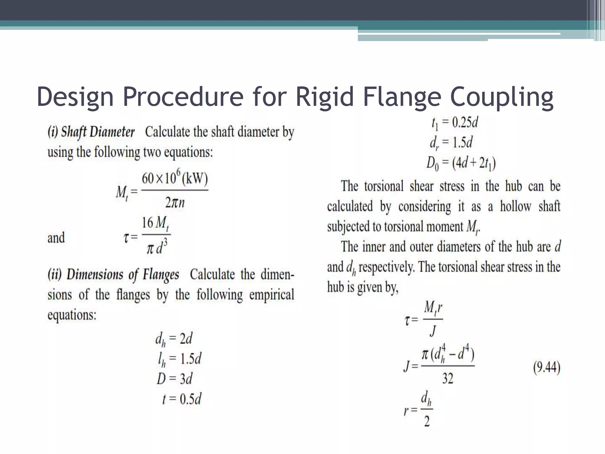 Shaft couplings 3 rigid flange coupling PPT