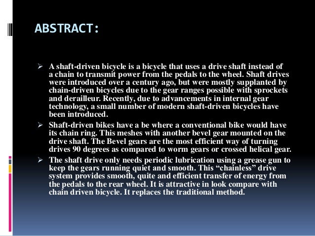 chainless bicycle ppt