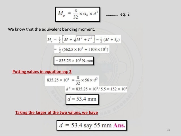 shaft subjected to bending moment only 2
