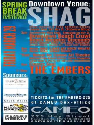 "Shag" 29 March Downtown Fayetteville