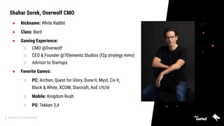 Overwolf Ceo The Time is Now to Embrace UGC / Shahar Sorek (Overwolf) | PDF