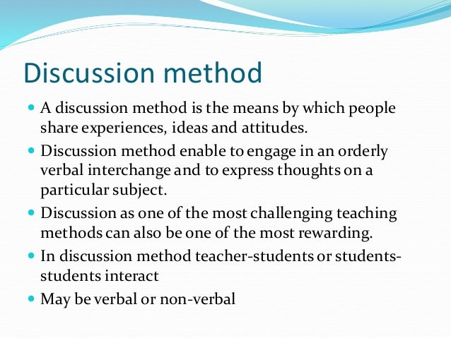 discussion method