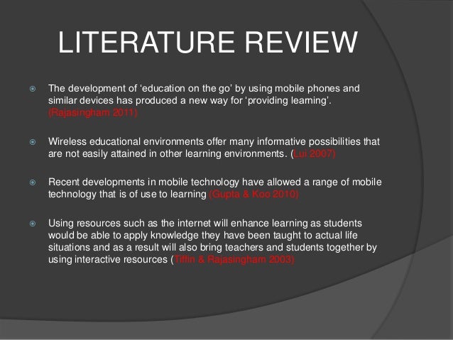 Literature review technology to support teacher development