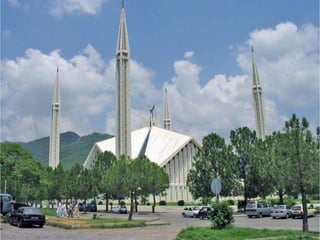 Beautiful Architecture of Shah Faisal Mosque Islamabad
