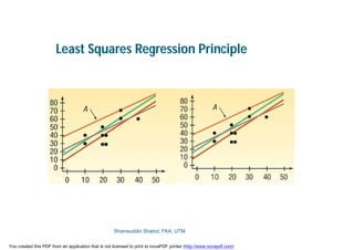 Least Squares Regression Principle
Shamsuddin Shahid, FKA, UTM
You created this PDF from an application that is not licensed to print to novaPDF printer (http://www.novapdf.com)
 