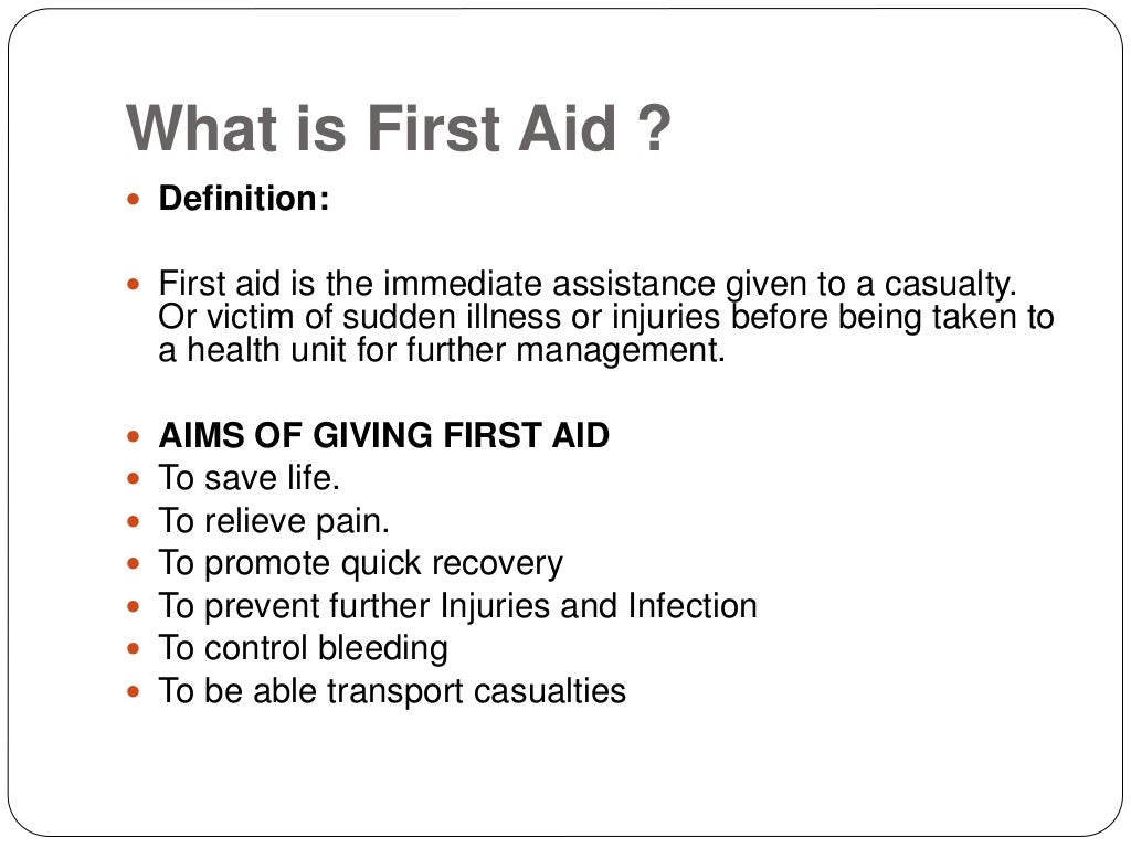 First Aid ppt