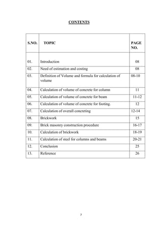 Estimation And Costing Of A Building | PDF