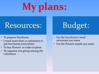 To explain people my aim and ask them for a help