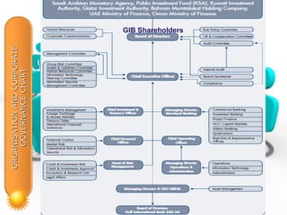 ORGANISATION AND CORPORATE
    GOVERNANCE CHART
                             GIB Shareholders
 