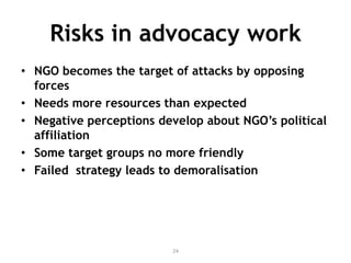 5 Steps to Media Advocacy11