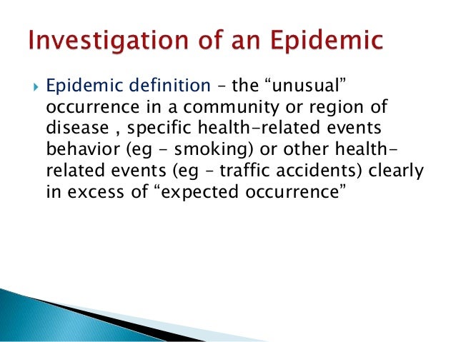 epidemic society definition