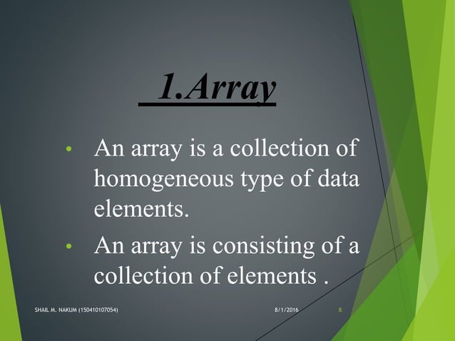 TYPES DATA STRUCTURES( LINEAR AND NON LINEAR).... | PPT