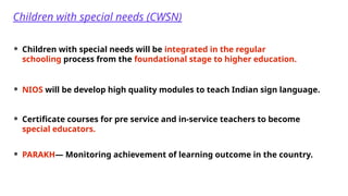 NEP 2020: Transforming Education for a New India" | PPTX