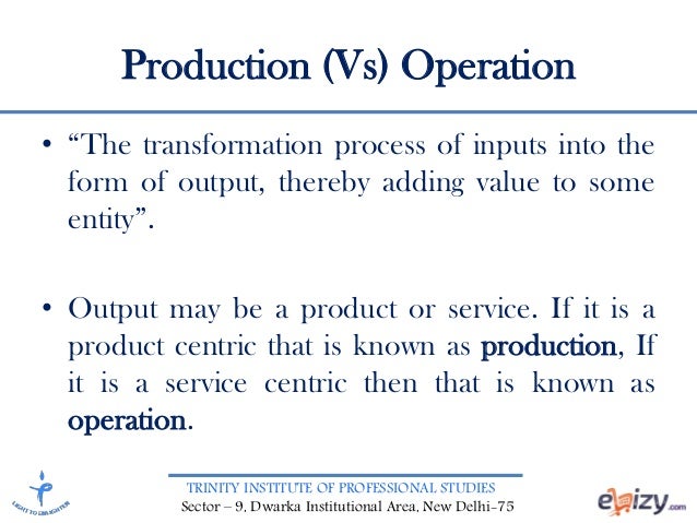 production operations management production operations management