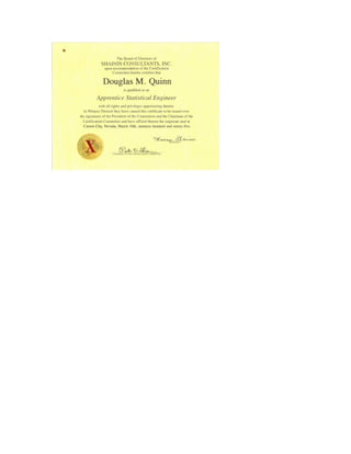 Shainin Certificate In Word
