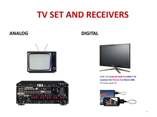 TV SET AND RECEIVERS 
ANALOG DIGITAL 
4 
 