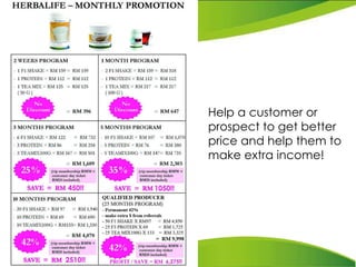 Help a customer or prospect to get better price and help them to make extra income! 