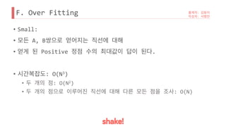 F. Over Fitting
• Small:
• A, B
• Positive .
• : O(N3)
• : O(N2)
• : O(N)
 